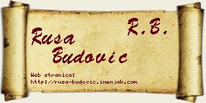 Rusa Budović vizit kartica